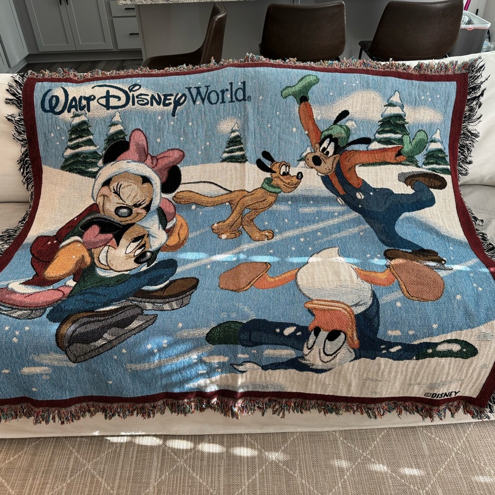Walt Disney World tapestry woven throw